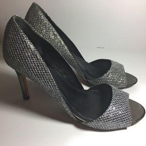 COLE HAAN Antonia OT Heels Silver Glitter